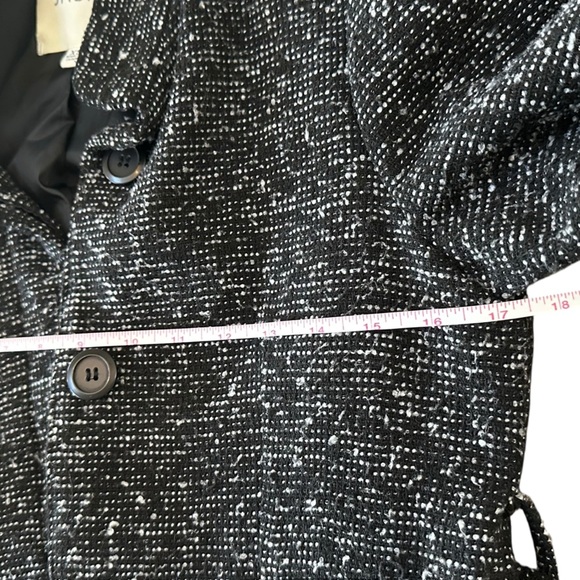 Jack by BB Dakota Black Tweed Coat Button Closure with Tie Belt Size XS - Picture 3 of 11